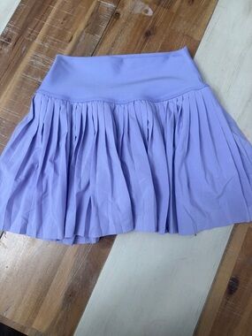 ALO Yoga Lavender Pleated Skater Skirt